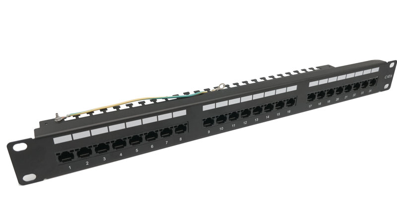 19" 1U Cat.6 patch panel 24 puertos