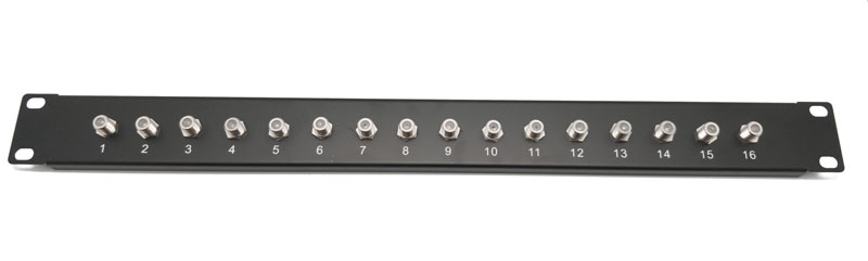 19" 1U F patch panel 16 ports