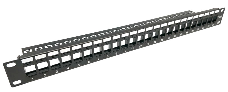 Panneau vide 19 "1U UTP Cat.6, 24 ports