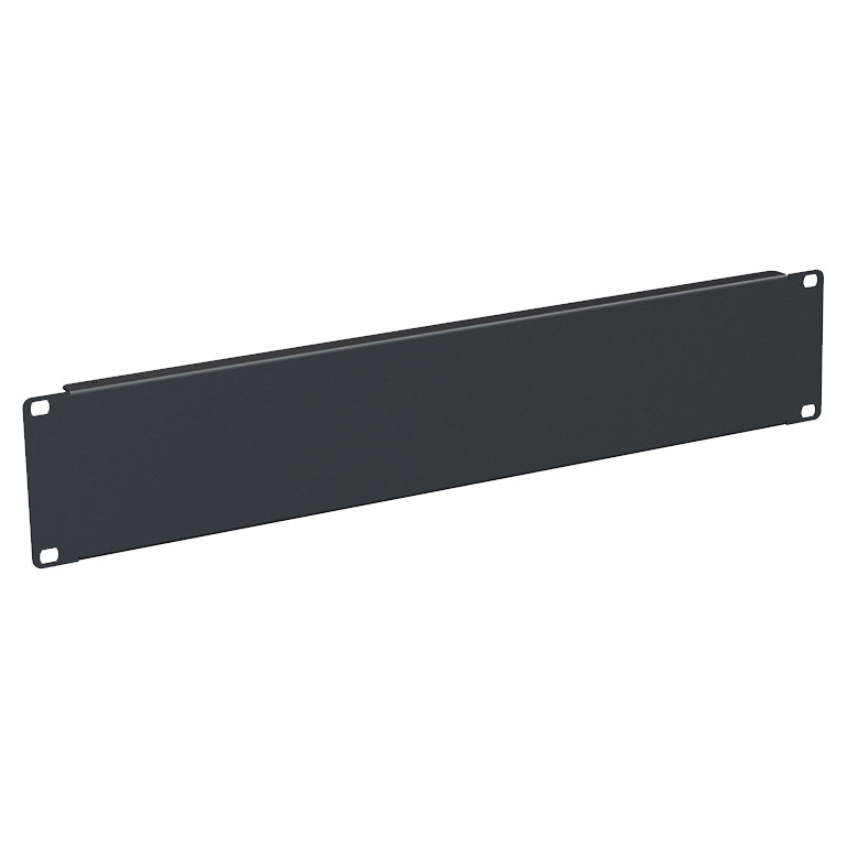 Panel ciego 2U para armario rack 19" Tapa negra