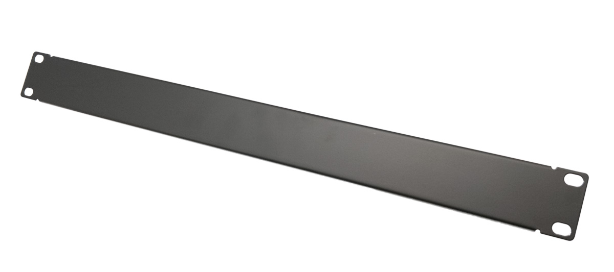 19" 1U Blank Panel, Black Solid for rackmount cabinet