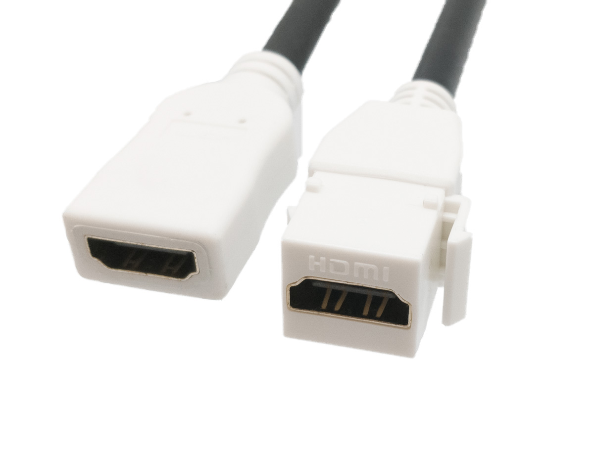 Câble HDMI femelle à femelle Keystone, 15cm.