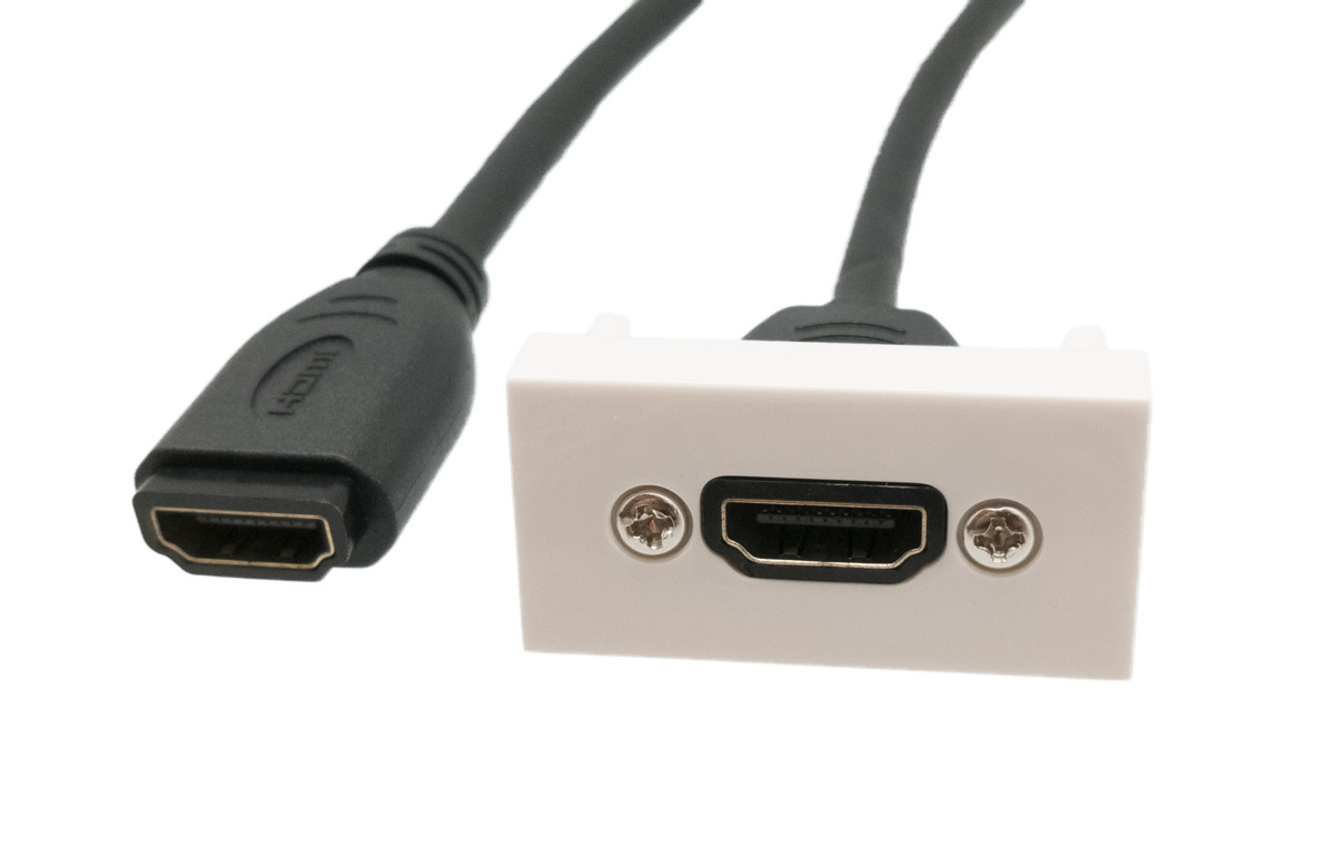 Cable HDMI hembra a hembra para panel. 20cm. (22.5x45mm)
