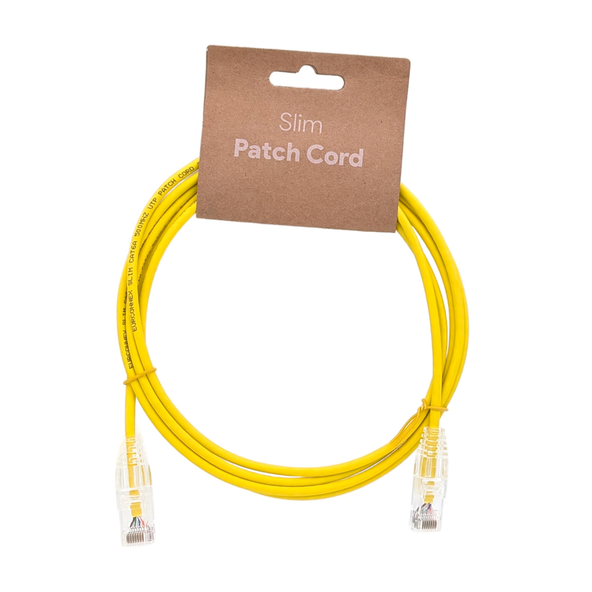 Slim Cat.6A UTP LSZH 100% CU, 28AWG, 0.15m, Amarillo