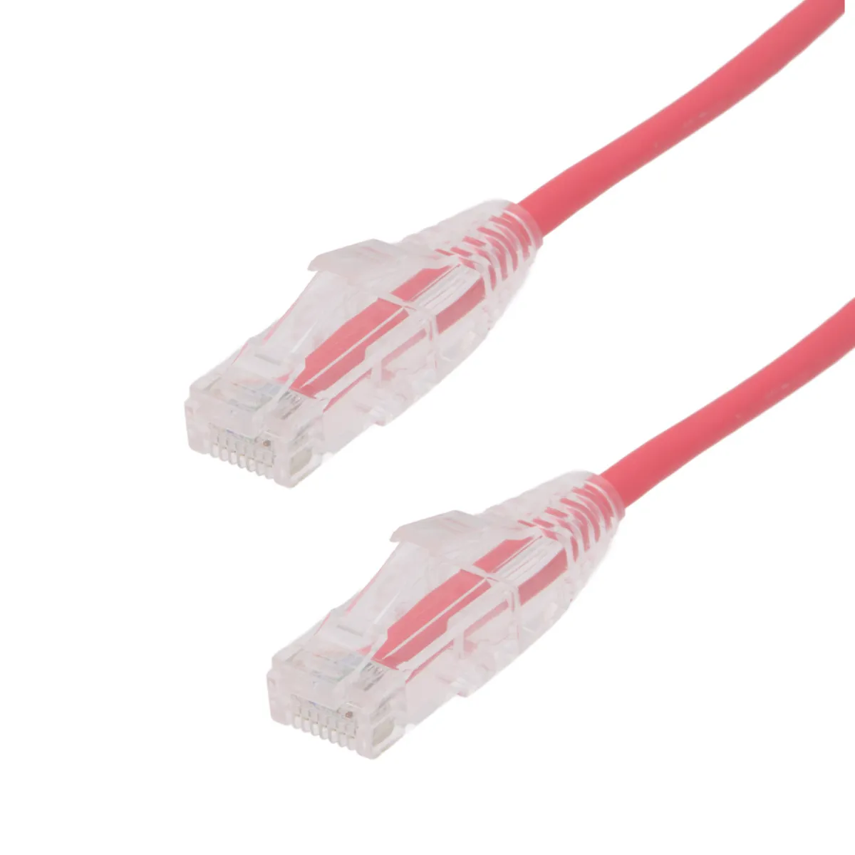 Slim Cat.6A UTP LSZH 100% CU, 28AWG, 0.15m, Rojo