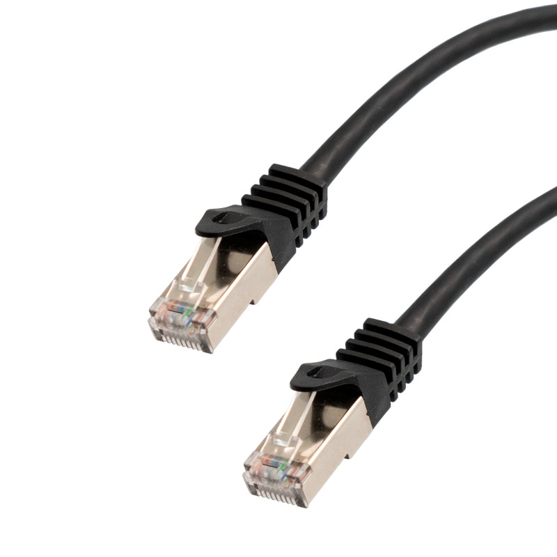 Cat.7 SSTP LSZH 100% CU, 26AWG, 1m, Black