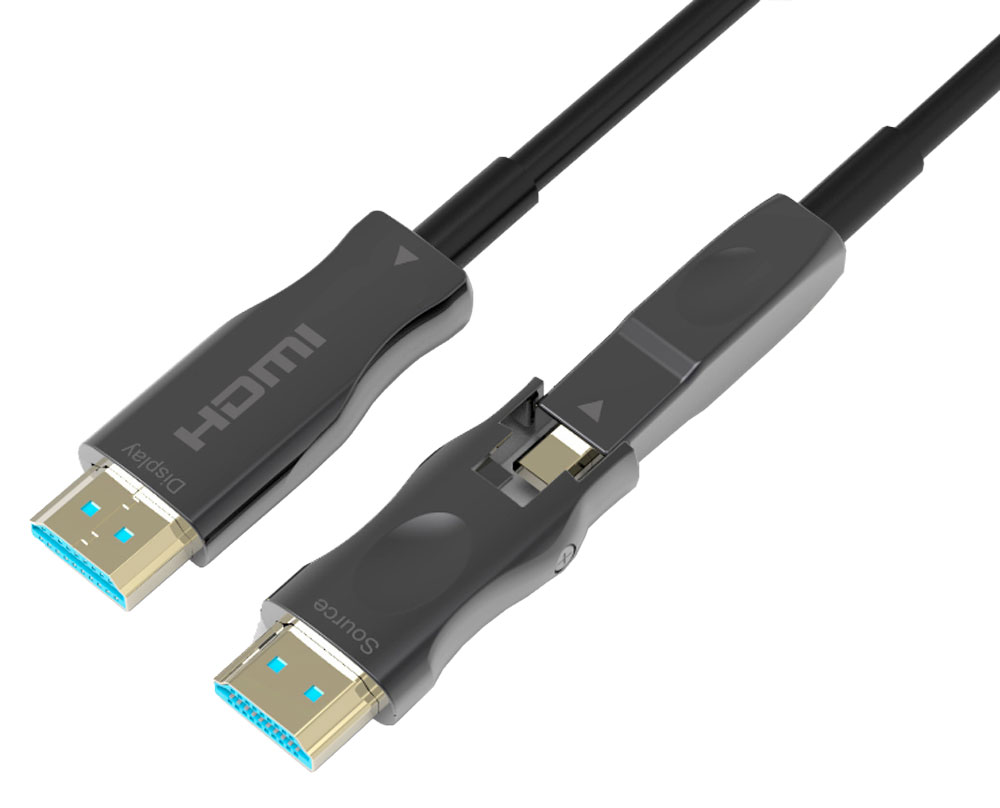 HDMI 2.0 desmontable de fibra óptica 4K@60Hz, 30m