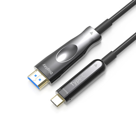 USB-C a HDMI 2.0 de fibra òptica 4K@60Hz, 20m