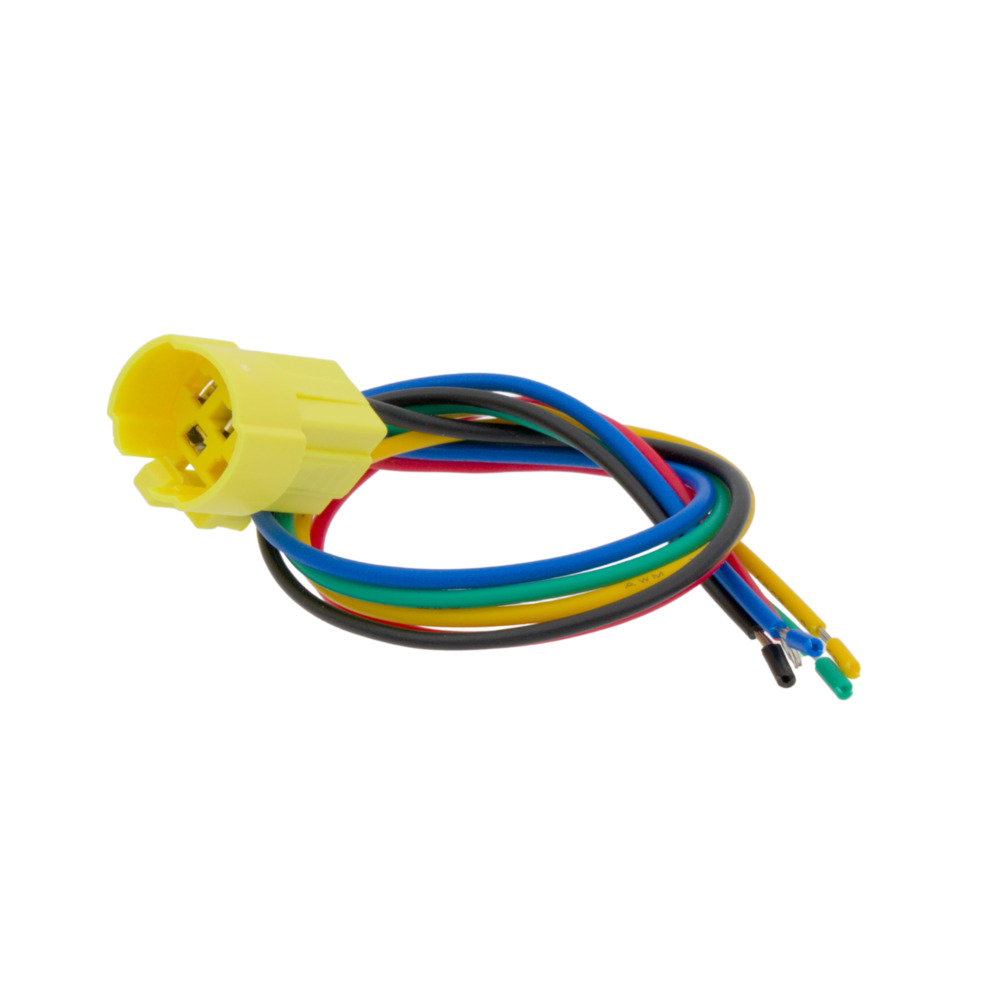 Connection Base for 16mm Anti-vandal Switches with 30cm Stripped Cable and 5 Colored Wires