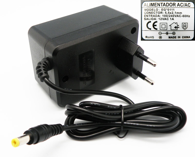 Alimentation Alternatif AC/AC, 9V 1 A