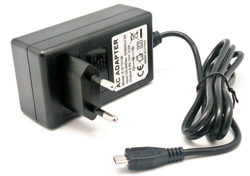 COMMUTED POWER SUPPLY 5V 3A, MicroUSB Connector