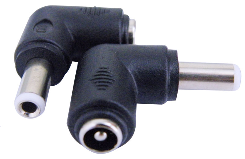 Adaptateur 5.5 x 2.1 Femelle à 5,5 x 2,5 Mâle, angle 90º