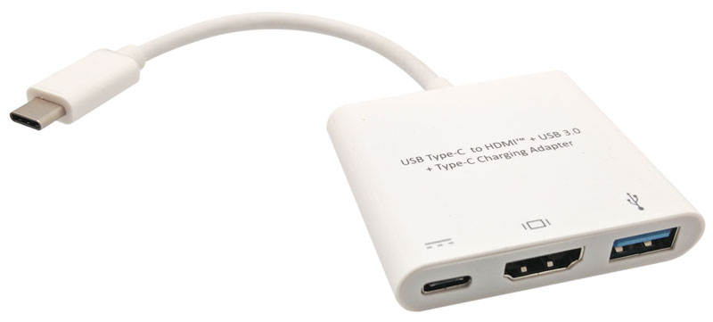 USB Type-C to HDMI+USB3.0+Type-C Charging Adapter