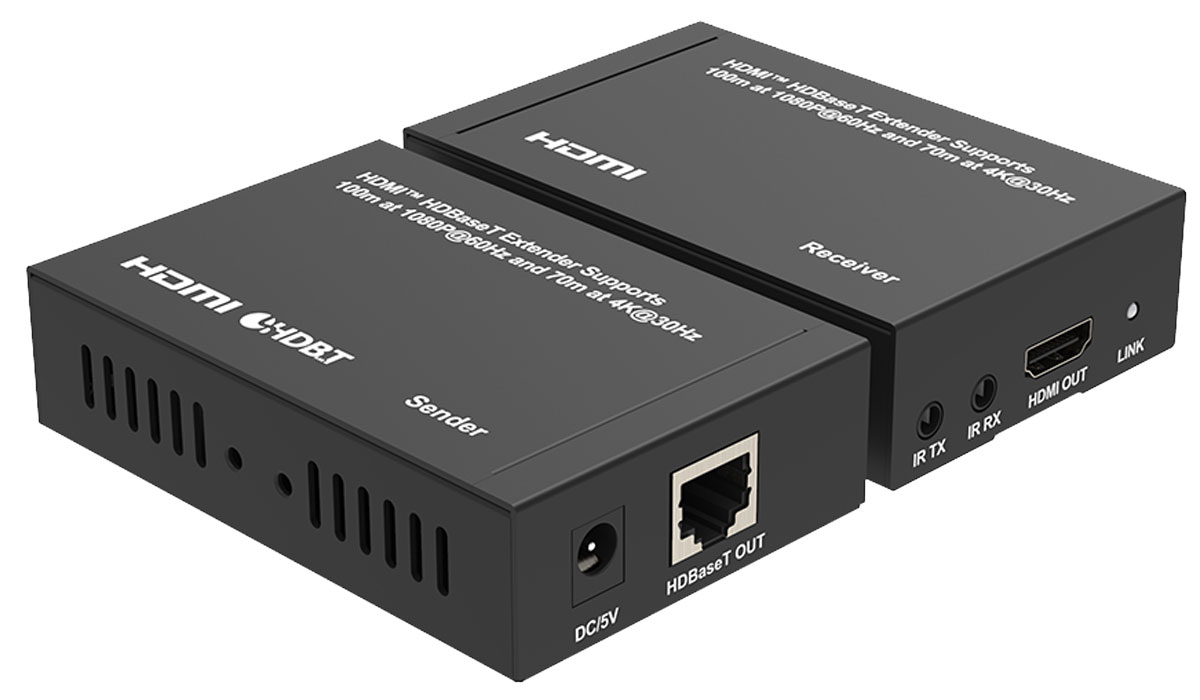 Extensor HDMI HDBaseT 100m a 1080p@60Hz y 70m a 4K@30Hz