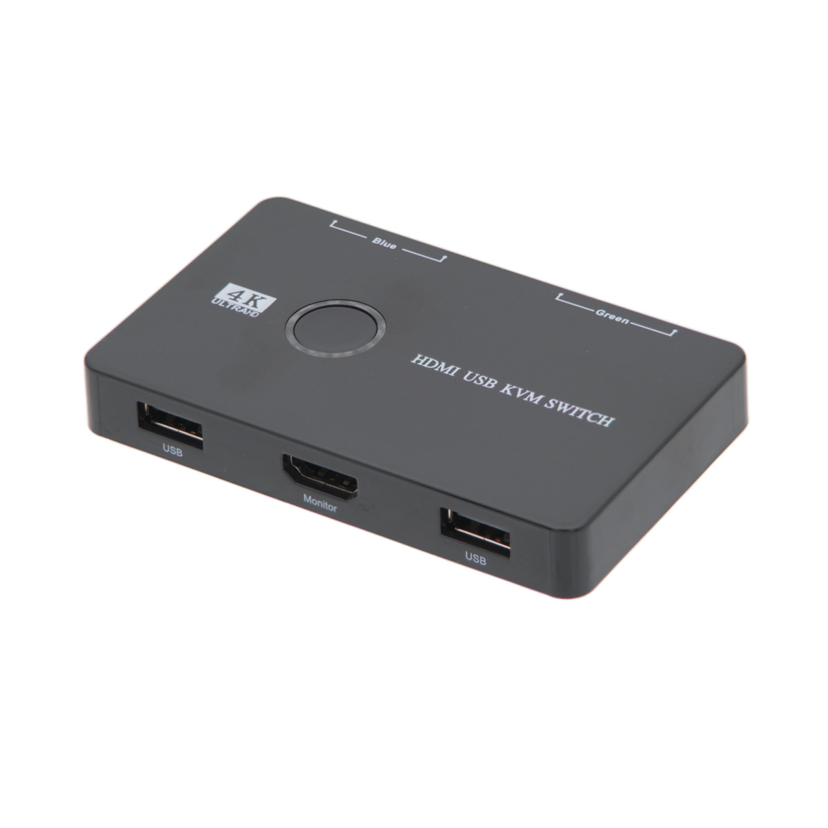 KVM HDMI 2.0 (4K@60Hz) + USB para alternar entre 2 PCs con un mismo ratón y teclado.