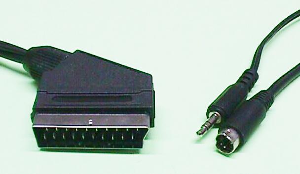 21P. SCART PLUG - S.VHS + 3.mm STEREO PLUG, 1.5m