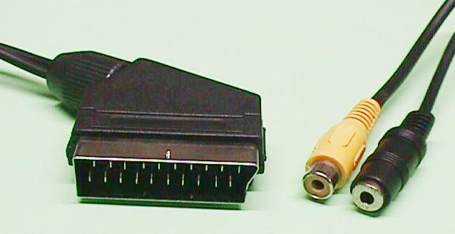21P SCART PLUG - 3.5mm STEREO JACK + RCA JACK, 1.5m