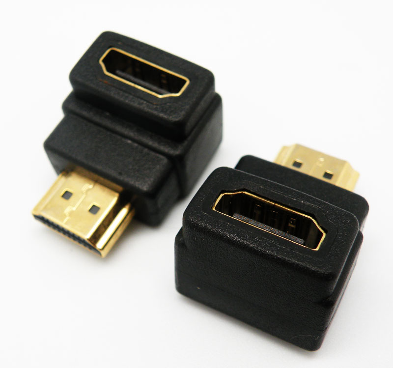 4K Angled HDMI 2.0 Adapter - Female to Male Connector