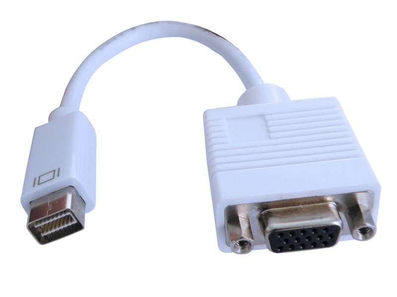 MINI DVI 32P. MACHO - HDB15 (VGA) HEMBRA, 0,2m (PARA APPLE)