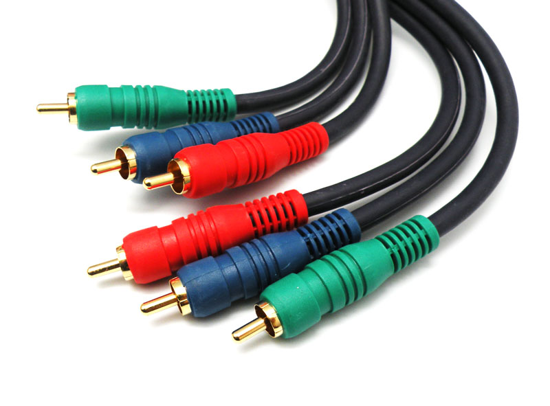 3*RCA MALE TO MALE, GOLD PLATED, RGB MOLDING, OFC, 10m