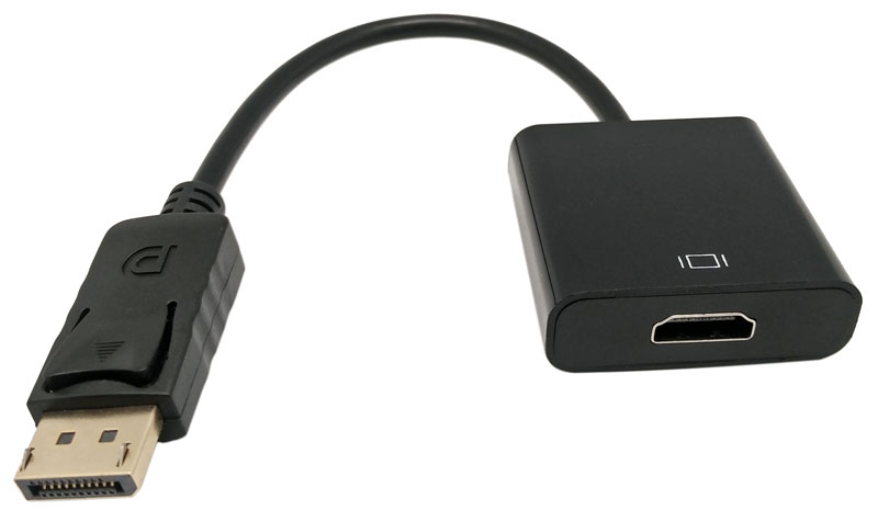 DisplayPort MALE TO HDMI FEMALE, 0.15m, CABLE ADAPTER W/IC