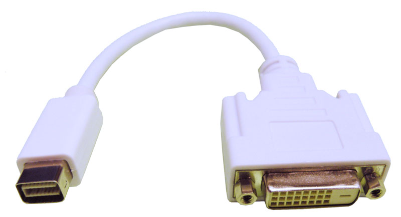 MINI DVI 32P. MACHO - DVI (24+1) HEMBRA, 0,2m, PARA APPLE