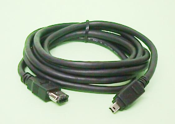 IEEE 1394- FIRE WIRE, 6P.-4P. Ø 6mm, 2m.