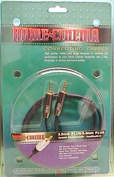 HEAVY METAL 3.5mm STEREO TO 2*RCA PLUGS, 1.5m, BLISTER PACKING
