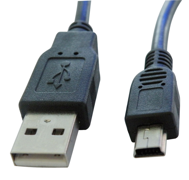 USB A Mâle - MINI USB A Mâle 5P, 0.7m