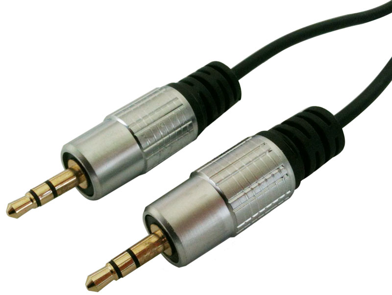 3.5mm Jack daurat, estereo Ma - Ma, 7m. Connectors metalics