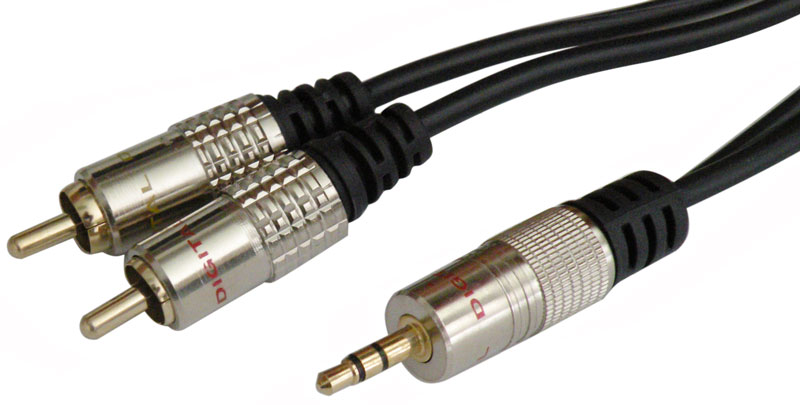 OFC JACK 3.5mm STEREO - 2xRCA MACHO, 10m