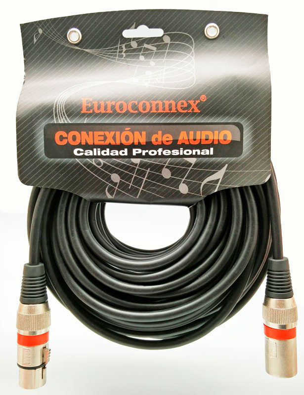 3P. XLR Macho - 3P XLR Hembra, 15m