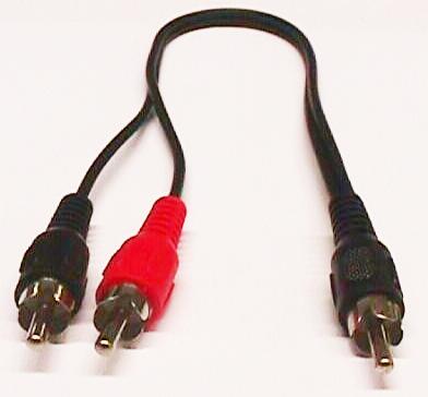 RCA MALE TO 2*RCA MALE, 0.3m