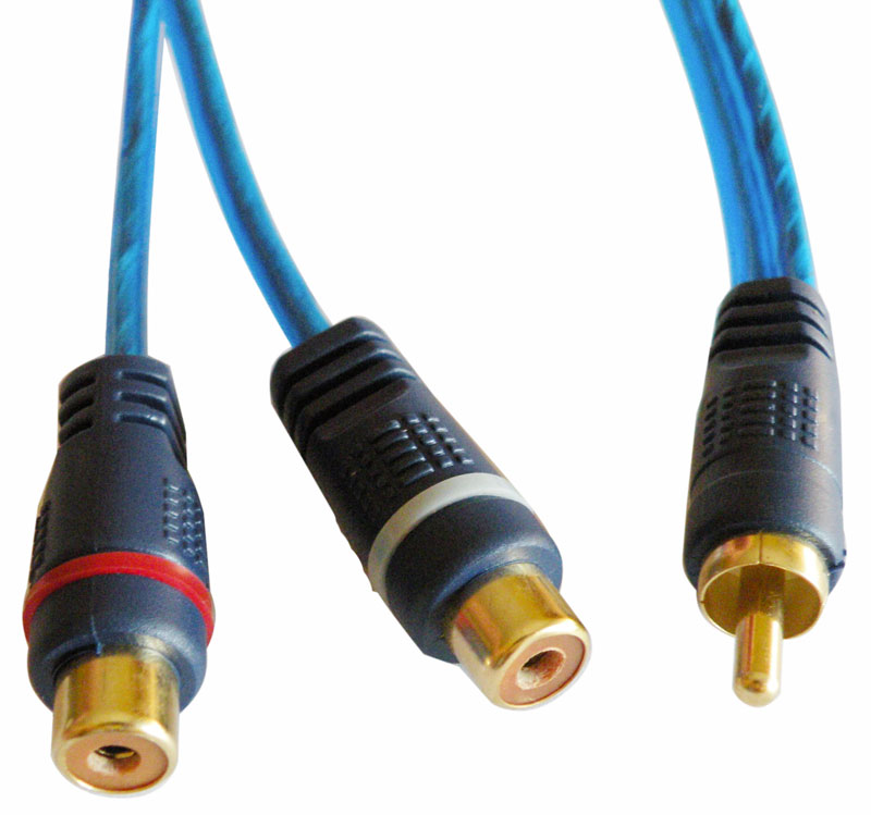 RCA MASCLE a 2xRCA FEMELLA, 0.3m