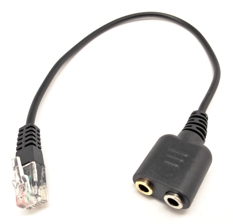 RJ9 plug to 2*3,5mm. Jack PC Headset to Avaya 1600