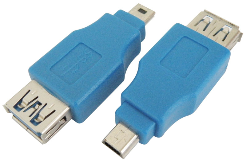 Adaptateur USB 3.0 à Femelle à HP MINI 10p, níquel, couleur Bleu