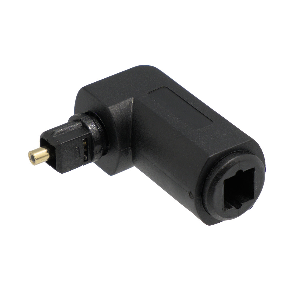 Toslink female to Toslink male angled adapter