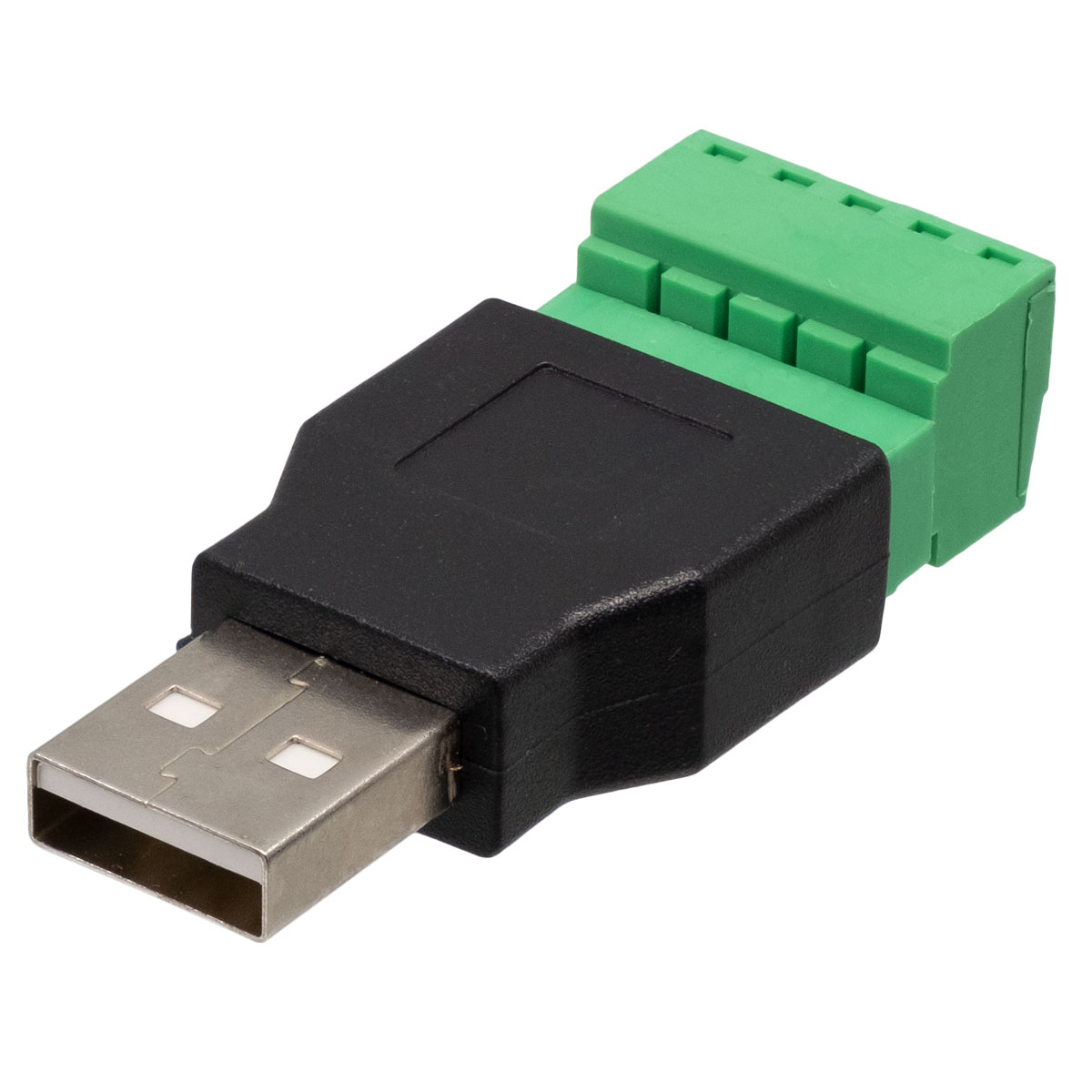 USB A macho con terminales