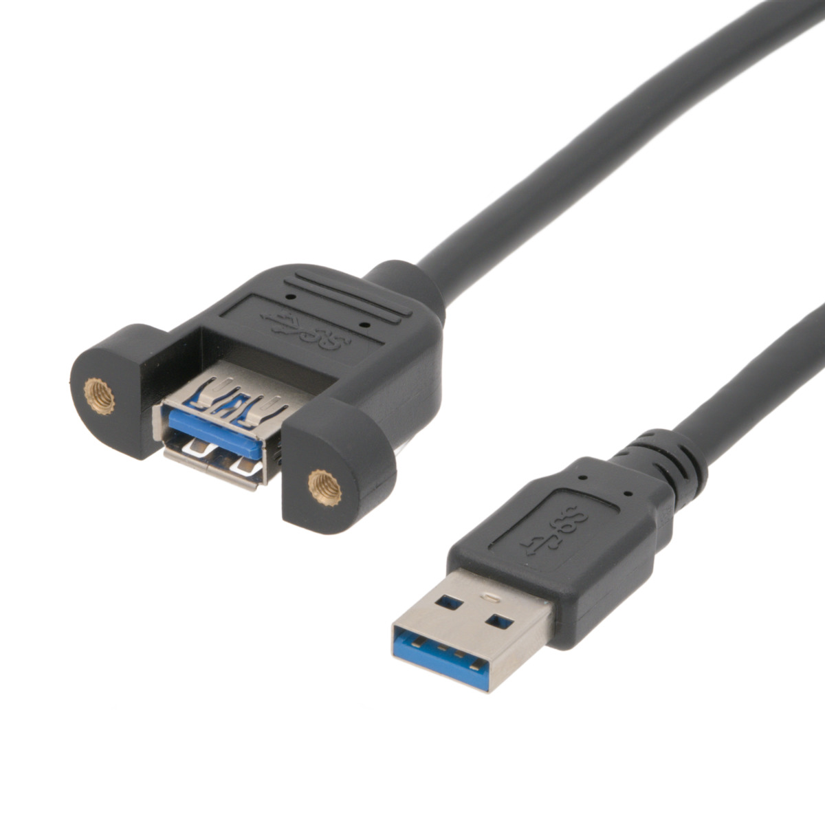 Extensor USB-A 3.0 para anclaje a panel 0.5m