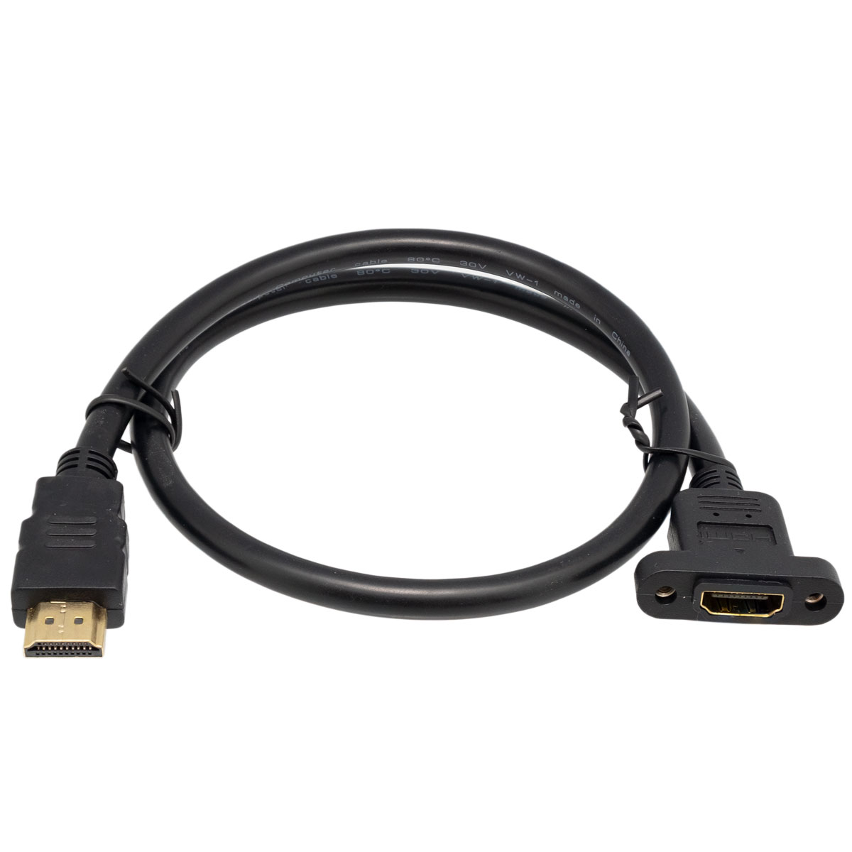 HDMI Hembra a HDMI Macho, 0.6m