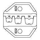 Pince à sertir pour embouts de fils non isolés, pré-isolés et isolés avec AWG 6 / 4 / 2