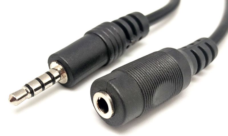 3.5mm Jack 4Contactos Macho-Hembra, 1.5m