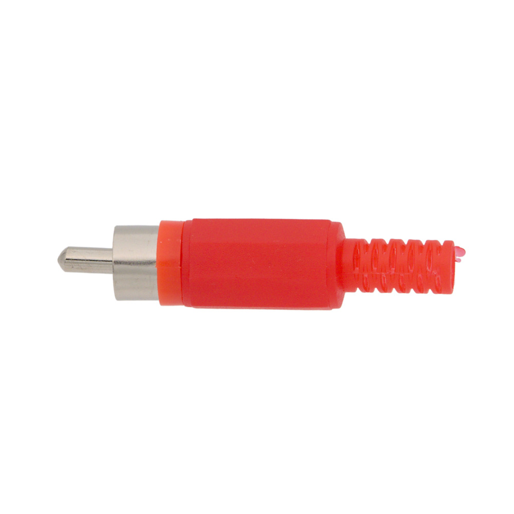 Economic RCA phono plug, red