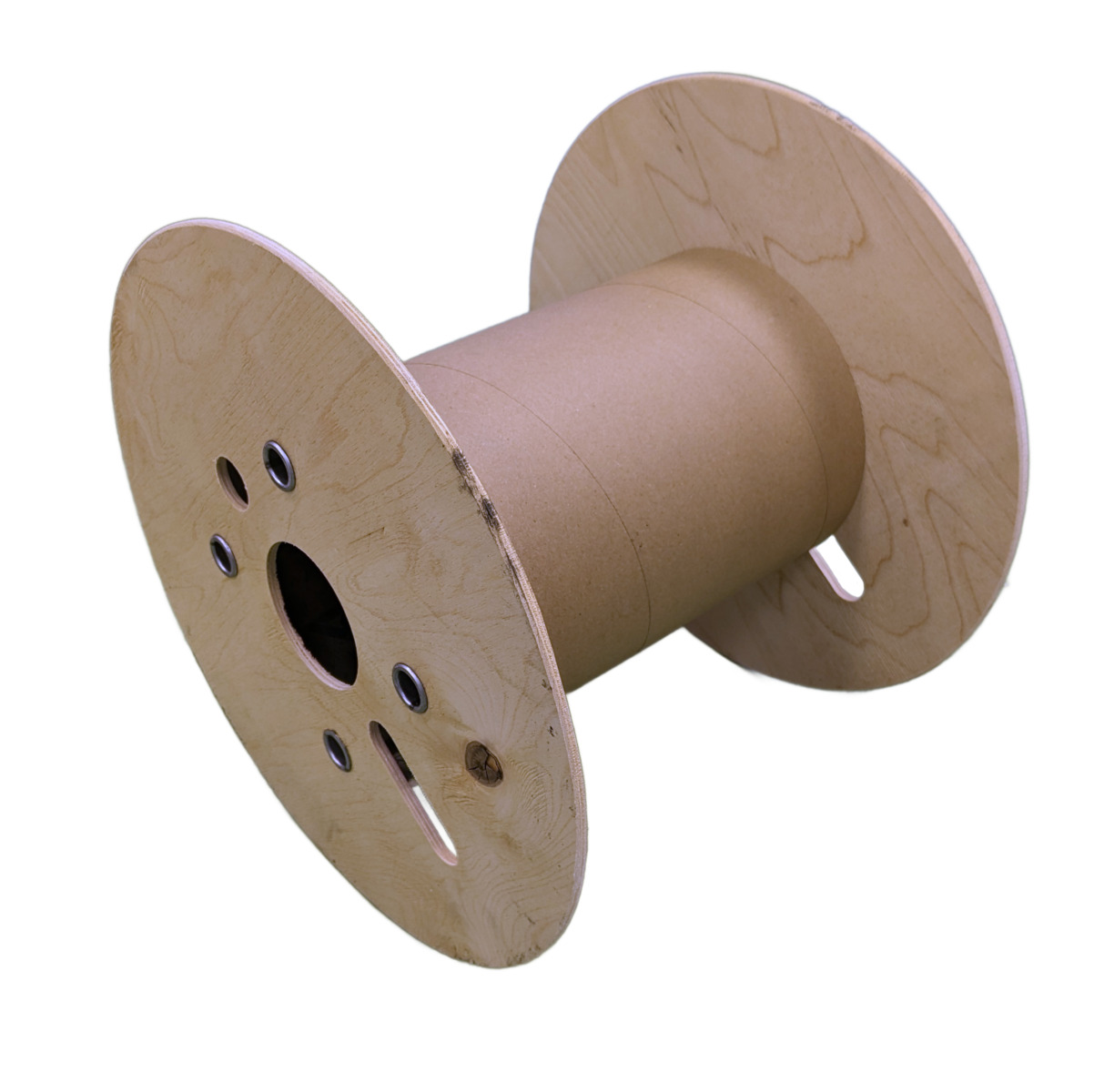 Wooden Cable Reel with Cardboard Core - 400x200x300mm