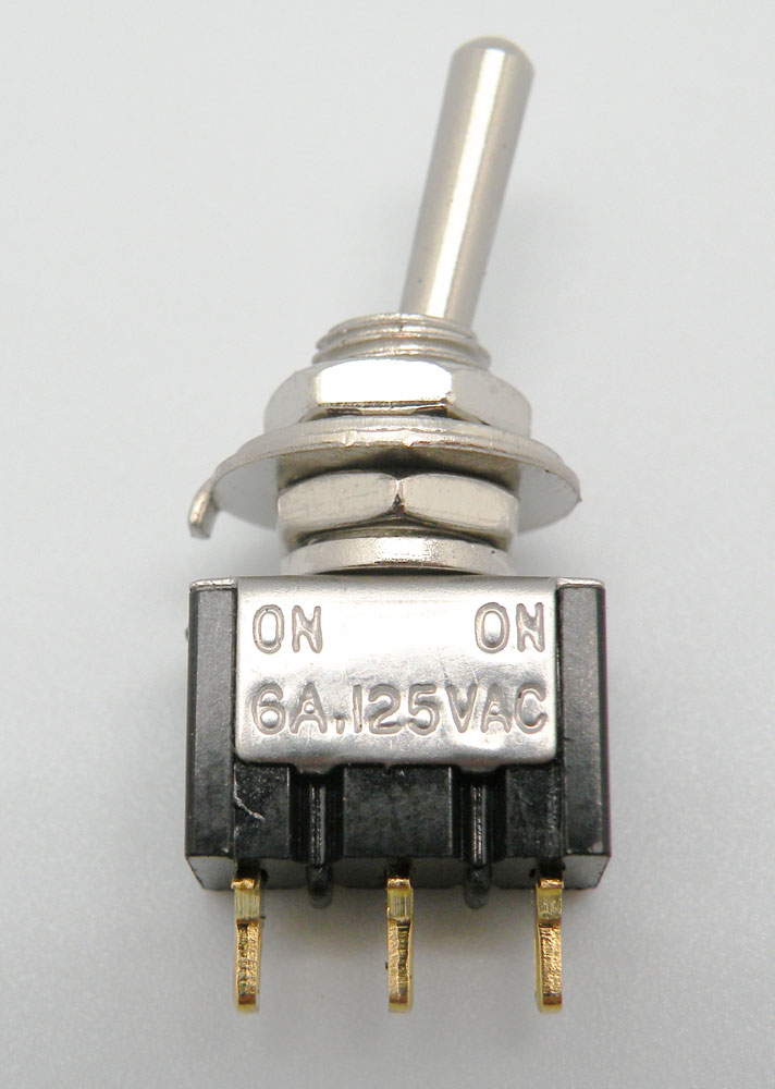 3P MINI TOGGLE SWITHC (SPDT) ON-ON, 125V.-6A (250V.- 3A)