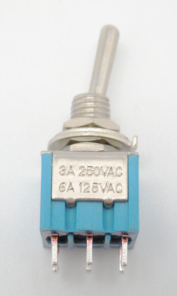 Interrupteur MINI 6P. (DPDT) ON-ON, 120V. 5A (250V. 2A)