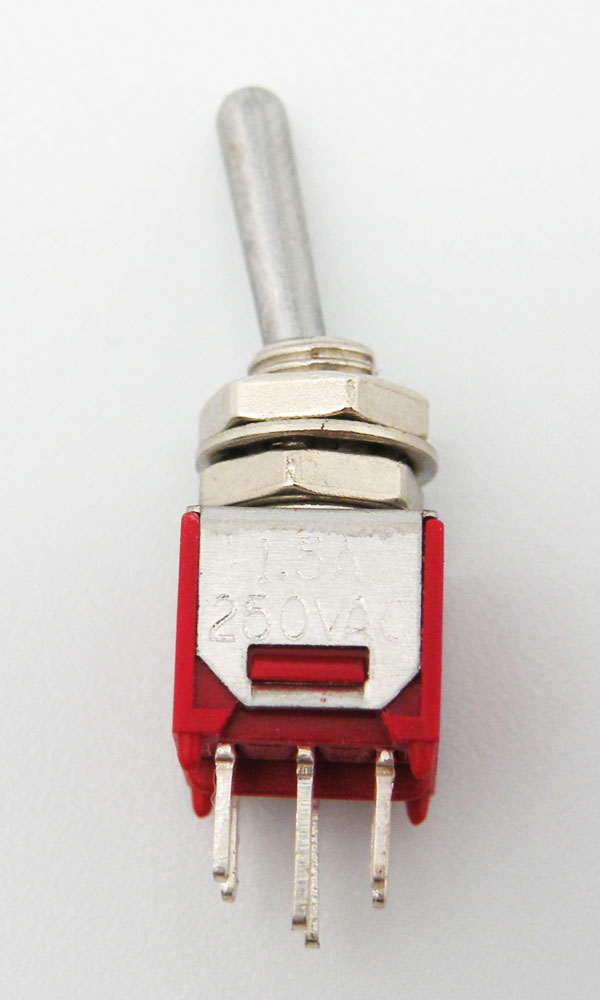 6P MINI TOGGLE SWITCH (DPDT) ON-ON, 120V. 3A