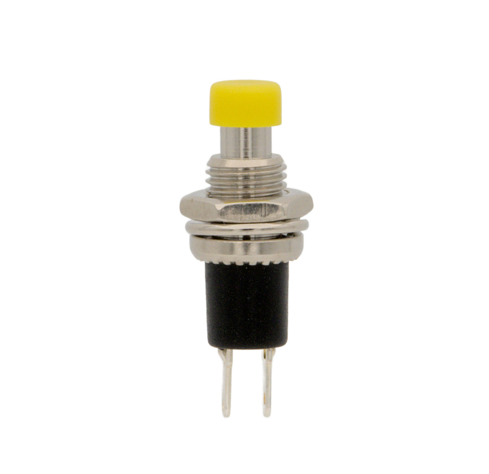 MINI PUSHBUTTON SWITCH, 125V. 1A, OPEN TYPE, YELLOW COLOUR