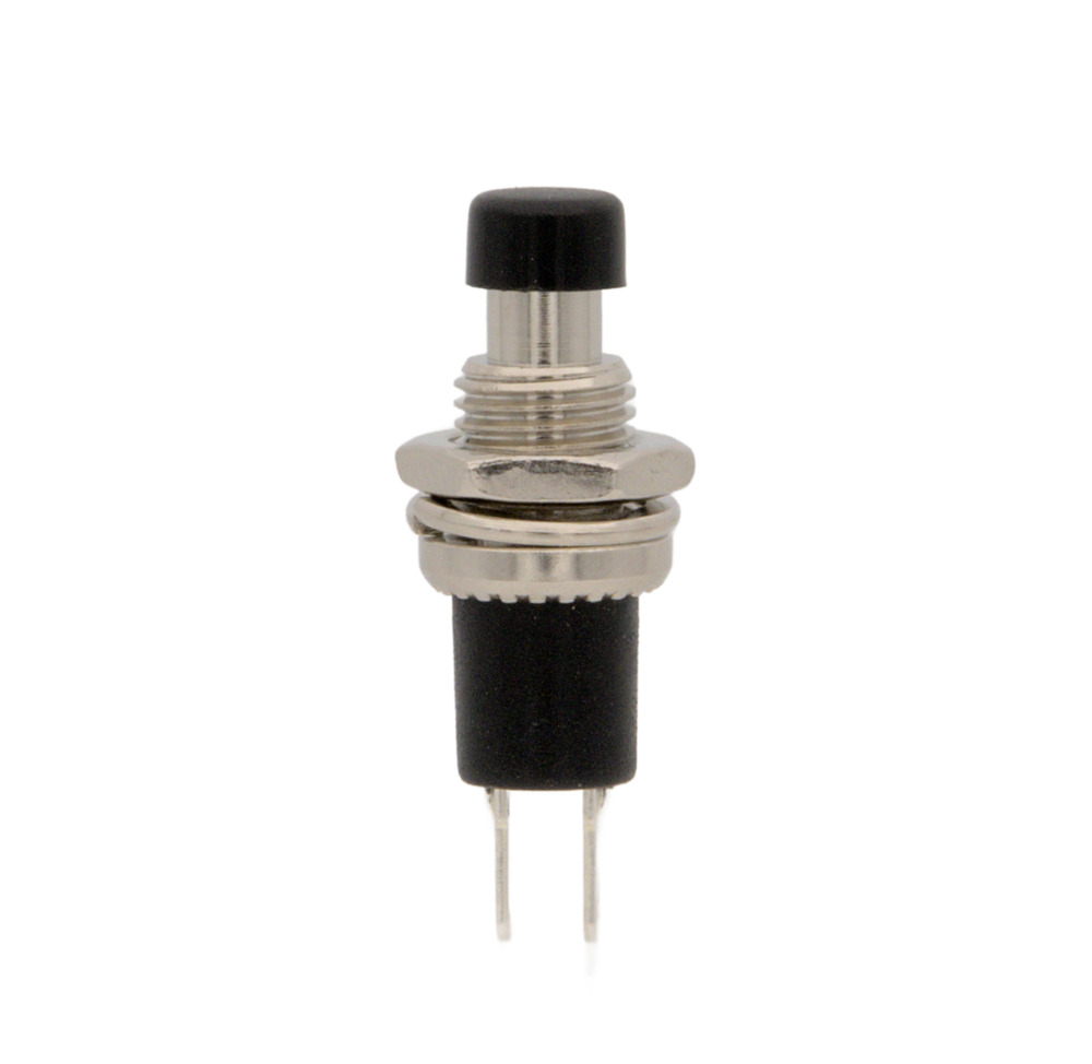 Bouton MINI, 125V. 1A, Normalement Ouvert, couleur Noir