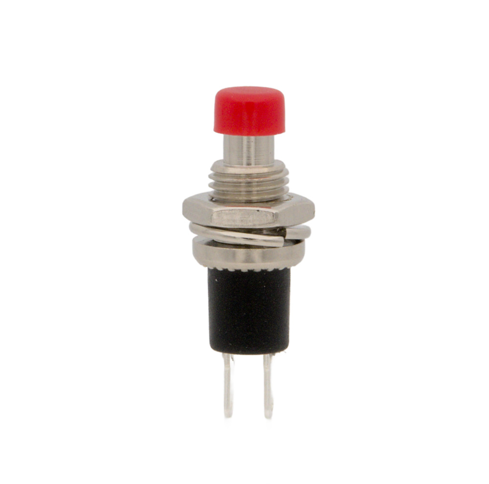 Bouton MINI, 125V. 1A, Normalement Ouvert, couleur rouge